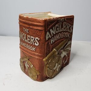 Napcoware The Anglers Handbook Planter Napco Japan Fishing Fisherman Cabin Camp